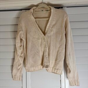 Chic Cream Cardigan Sweater for Women